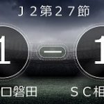 相模原に苦しめられたジュビロは山本康裕のゴールで辛くも勝ち点1を手にする